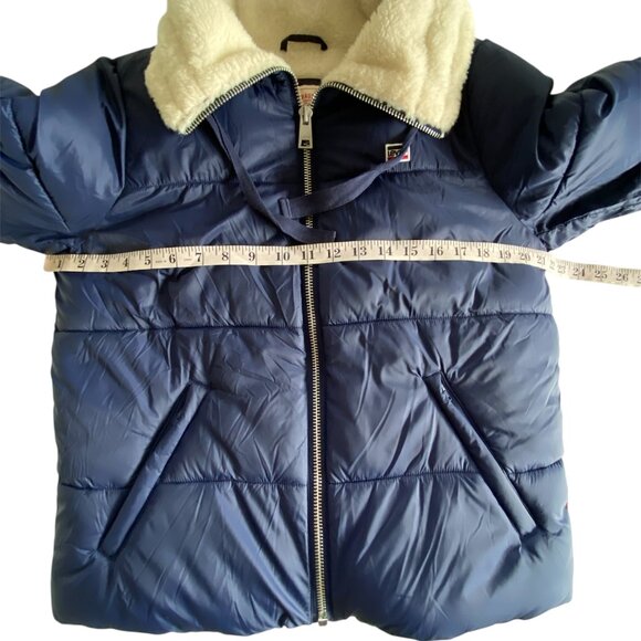 Levi Strauss Women's Puffer Sherpa Jacket Navy Sz M - Picture 13 of 16